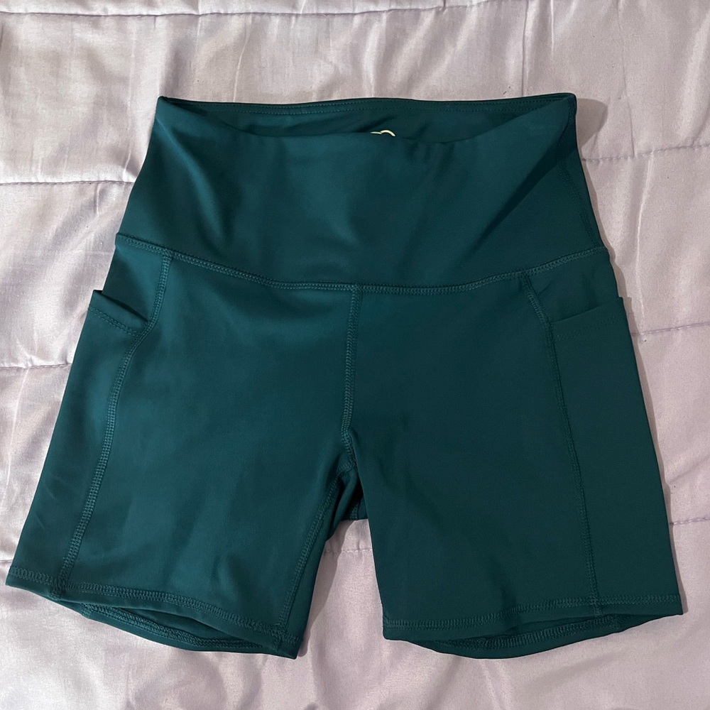 Teal 5” bike shorts